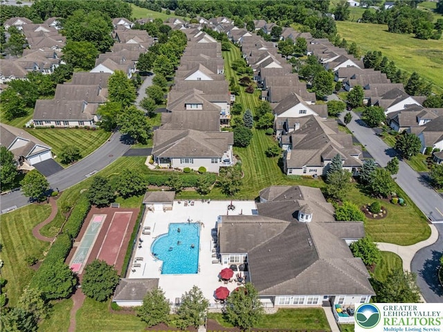 4112 Pine Hurst Dr, Allen Twp, PA 18067 - aerial view of residential area with a pool