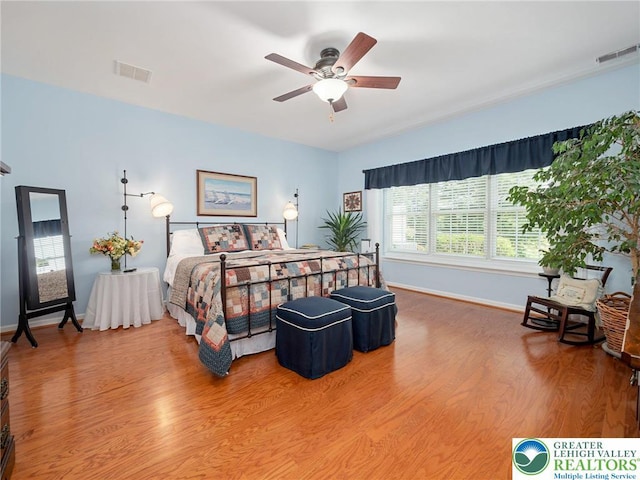 4112 Pine Hurst Dr, Allen Twp, PA 18067 - bedroom with wood finished floors and ceiling fan