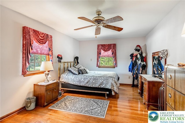 530 Station Rd, Richland Twp, PA 18951 - bedroom with light wood-type flooring and a ceiling fan
