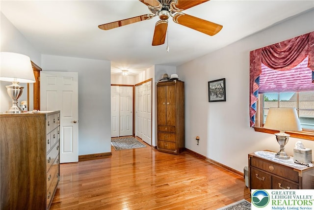 530 Station Rd, Richland Twp, PA 18951 - bedroom featuring light wood-style flooring and a ceiling fan