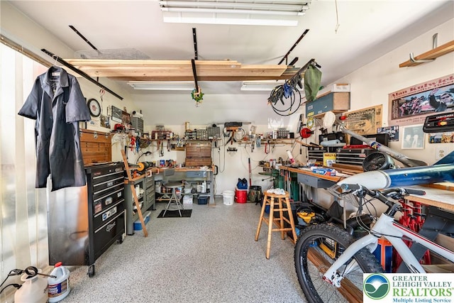 530 Station Rd, Richland Twp, PA 18951 - garage featuring a workshop area