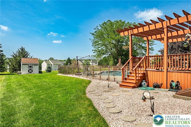 530 Station Rd, Richland Twp, PA 18951 - view of yard with a pergola and a storage unit