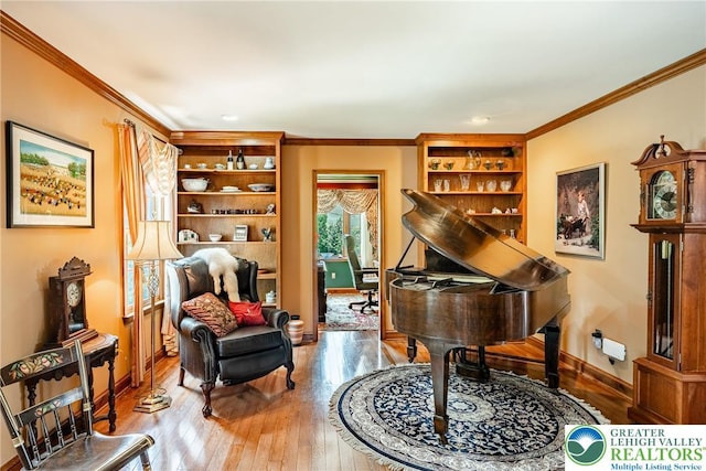 530 Station Rd, Richland Twp, PA 18951 - living area with ornamental molding and hardwood / wood-style floors