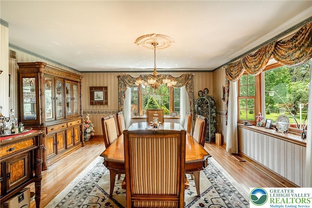 530 Station Rd, Richland Twp, PA 18951 - dining room featuring a chandelier, crown molding, and light wood-type flooring