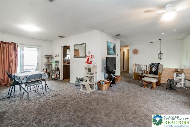 2057 Grove St, South Whitehall Twp, PA 18104 - carpeted dining room with a ceiling fan