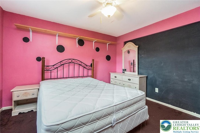 2057 Grove St, South Whitehall Twp, PA 18104 - carpeted bedroom featuring baseboards and ceiling fan