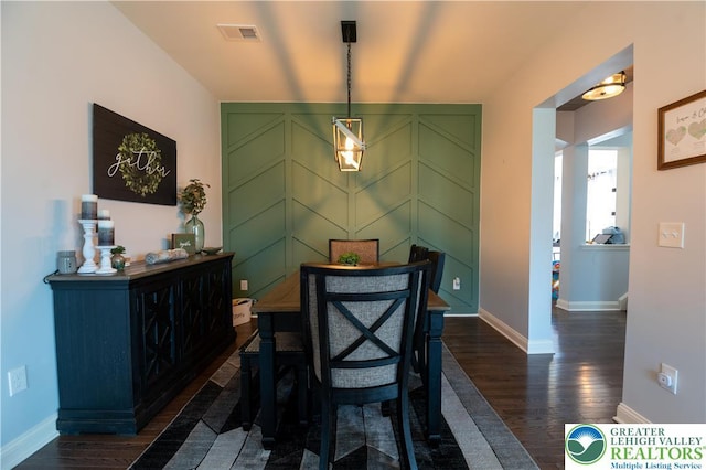 420 Rinaldi Ln, Forks Twp, PA 18040 - dining space with dark wood-style flooring