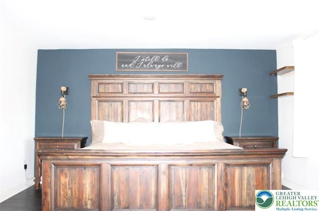 7056 Behler Rd, Lynn Twp, PA 18066 - bedroom with dark wood-style floors and baseboards