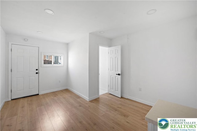 907 N 5th St, Allentown City, PA 18102 - entryway with light wood-style flooring and recessed lighting
