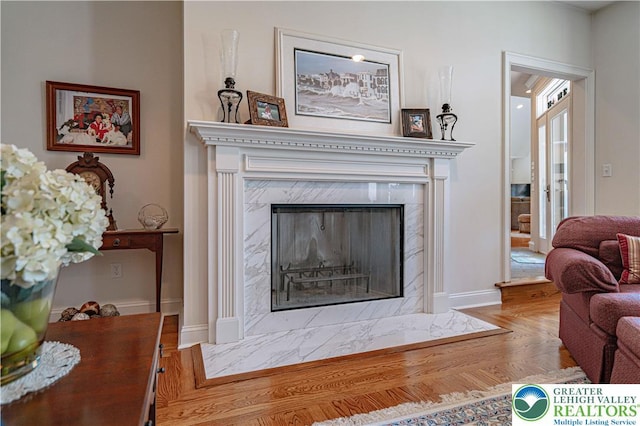 2650 Eagle Ln, Lower Saucon Twp, PA 18055 - detailed view of a premium fireplace and baseboards