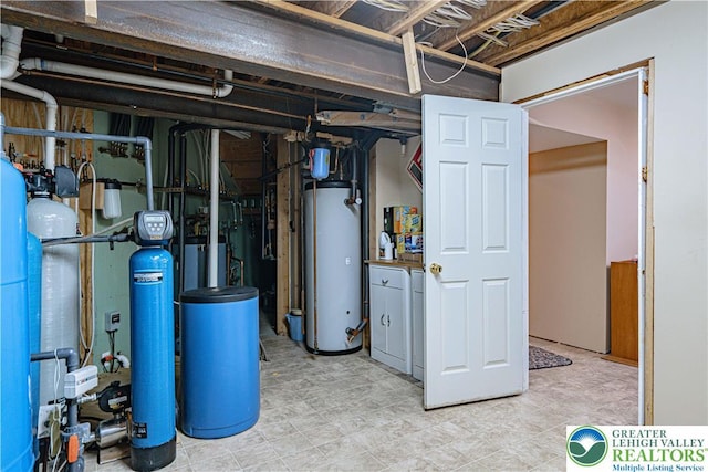 2650 Eagle Ln, Lower Saucon Twp, PA 18055 - unfinished below grade area featuring water heater and a water softener system