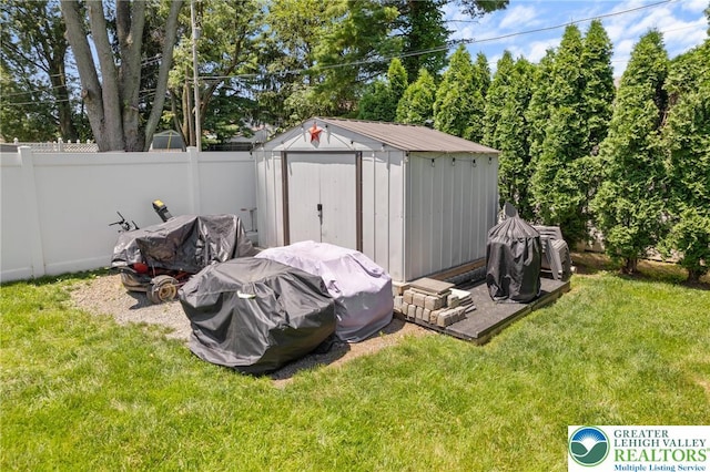 2213 W Woodlawn St, South Whitehall Twp, PA 18104 - view of shed with a fenced backyard