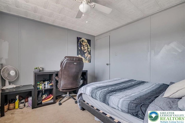259 5th St, Coaldale Boro, PA 18218 - carpeted bedroom featuring ceiling fan