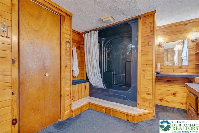 259 5th St, Coaldale Boro, PA 18218 - full bath featuring wooden walls and vanity