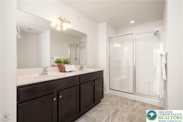 4618 Woodbrush Way, Upper Macungie Twp, PA 18104 - full bath featuring double vanity and a stall shower