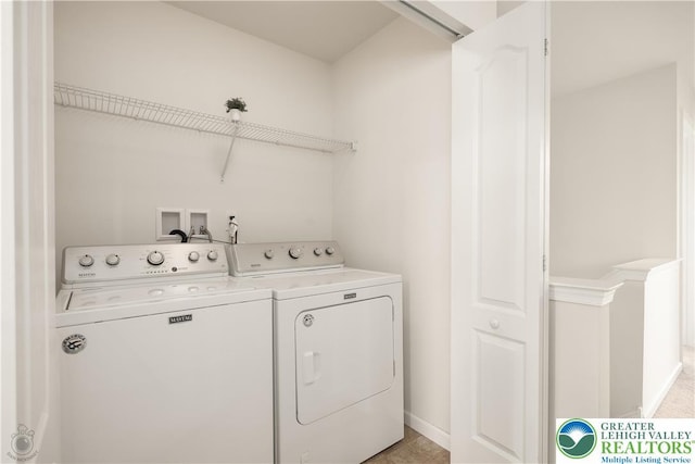 4618 Woodbrush Way, Upper Macungie Twp, PA 18104 - laundry area with washer and clothes dryer and baseboards