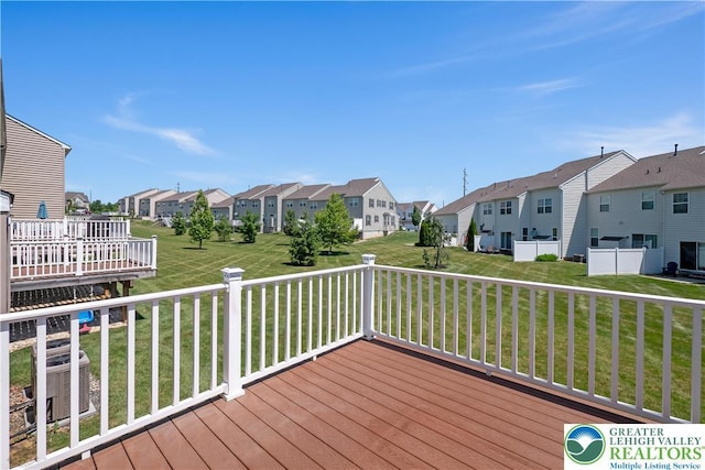 4618 Woodbrush Way, Upper Macungie Twp, PA 18104 - deck with a residential view and a lawn