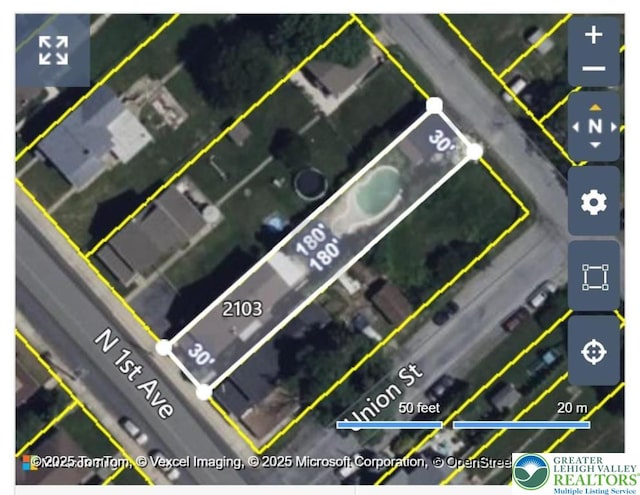 2103 N 1st Ave, Whitehall Twp, PA 18052 - map of property location