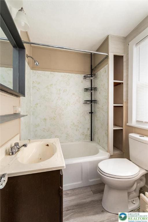 2103 N 1st Ave, Whitehall Twp, PA 18052 - full bath with wood finished floors,  shower combination, and vanity