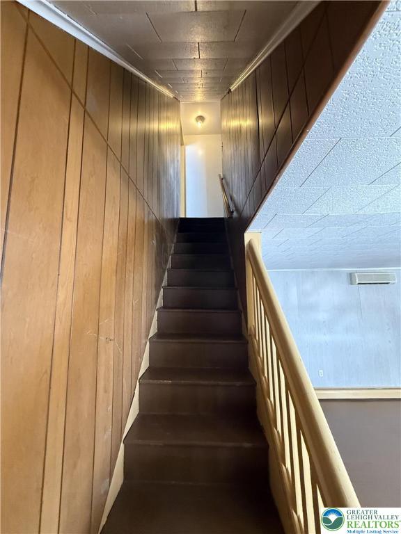 432 3rd St, Lehighton Boro, PA 18235 - stairs featuring wood walls