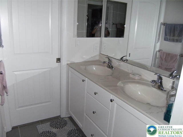 4088 Eveningstar Rd, Emmaus Boro, PA 18049 - bathroom with double vanity and tile patterned floors