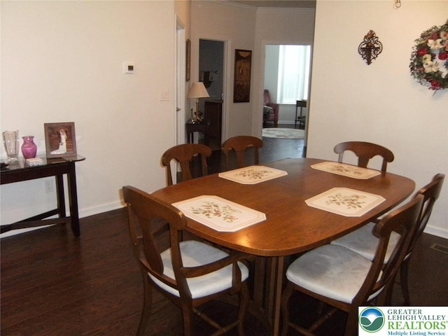4088 Eveningstar Rd, Emmaus Boro, PA 18049 - dining space featuring baseboards and dark wood finished floors
