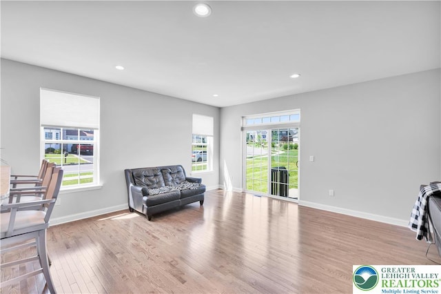 2835 Lenape, Forks Twp, PA 18040 - sitting room with wood finished floors and recessed lighting