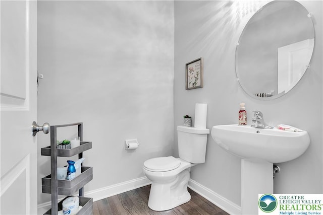 2835 Lenape, Forks Twp, PA 18040 - half bathroom with toilet and wood finished floors