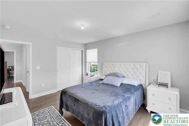 2835 Lenape, Forks Twp, PA 18040 - bedroom featuring wood finished floors and a closet
