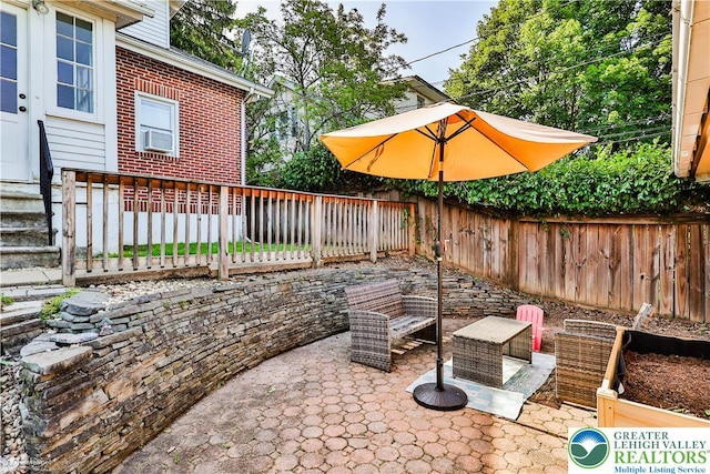 650 Highland Ave, Bethlehem City, PA 18018 - fenced backyard featuring a patio