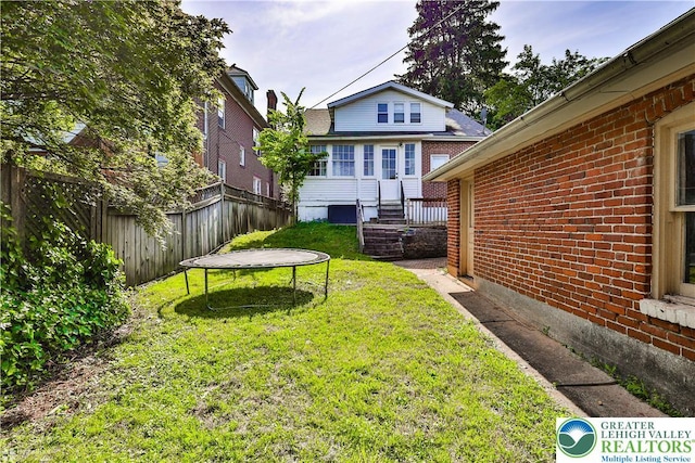 650 Highland Ave, Bethlehem City, PA 18018 - view of yard featuring a trampoline