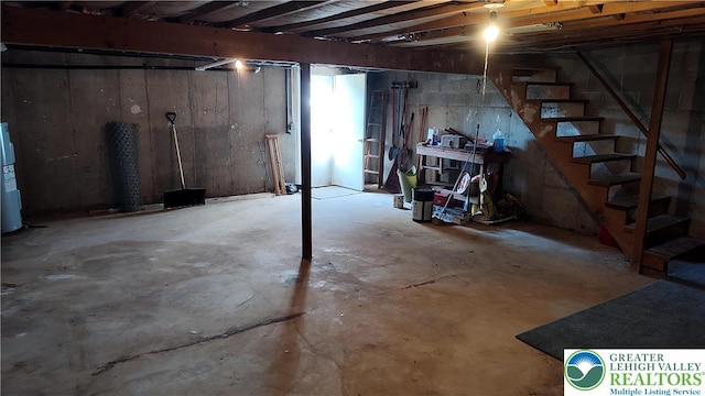 5278 Herman St, Heidelberg Twp, PA 18053 - unfinished below grade area featuring stairway