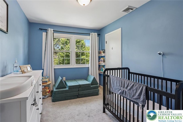 1029 Blair Rd, Hanover Twp, PA 18017 - carpeted bedroom featuring a crib and a sink