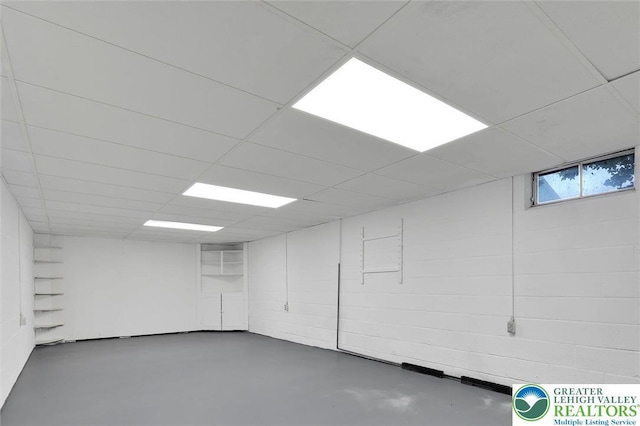 217 2nd St, Walnutport Boro, PA 18088 - below grade area with a paneled ceiling
