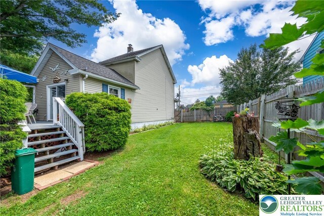 801 Karoly St, Freemansburg Boro, PA 18017 - view of property exterior featuring a deck