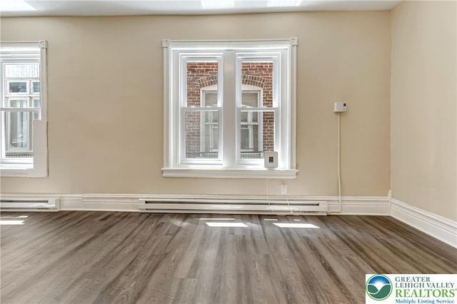 1744 W Chew St, Allentown City, PA 18104 - spare room featuring a baseboard radiator and wood finished floors