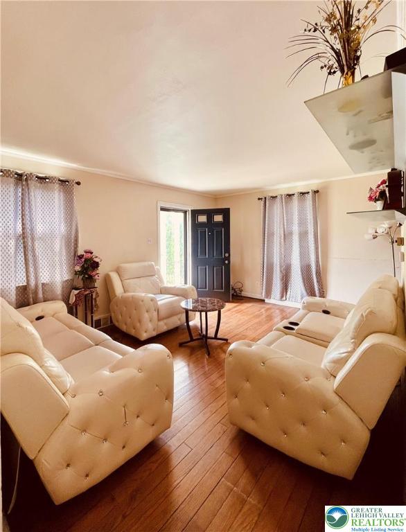 95 7th St, Whitehall Twp, PA 18052 - living room featuring wood-type flooring