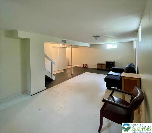95 7th St, Whitehall Twp, PA 18052 - below grade area with stairs