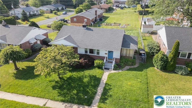 aerial perspective of suburban area