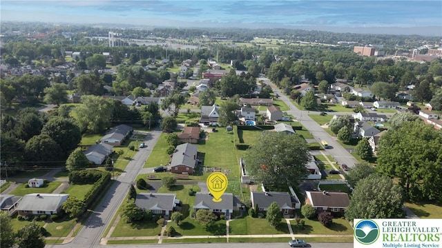 aerial perspective of suburban area