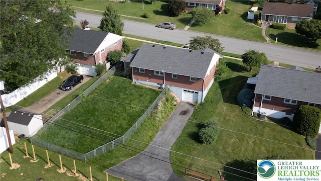 aerial perspective of suburban area