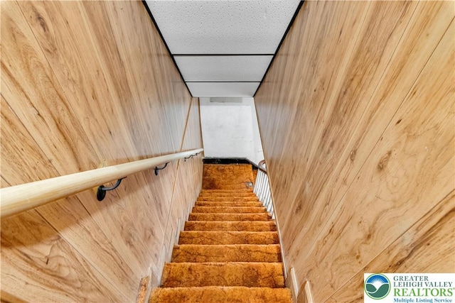 232 W Patterson St, Lansford Boro, PA 18232 - stairway with wooden walls