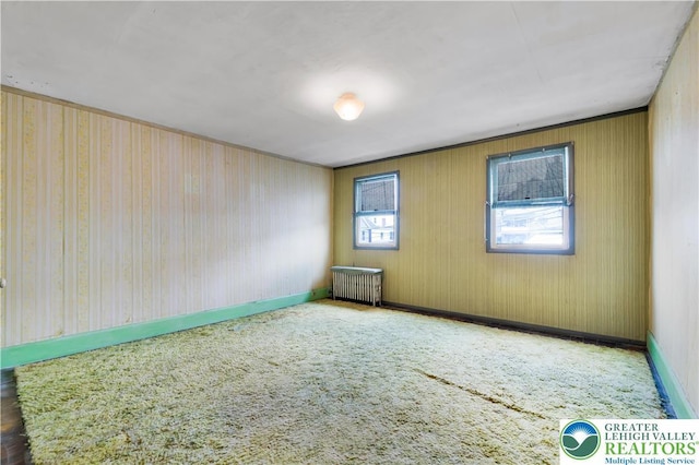 232 W Patterson St, Lansford Boro, PA 18232 - spare room featuring radiator heating unit and carpet
