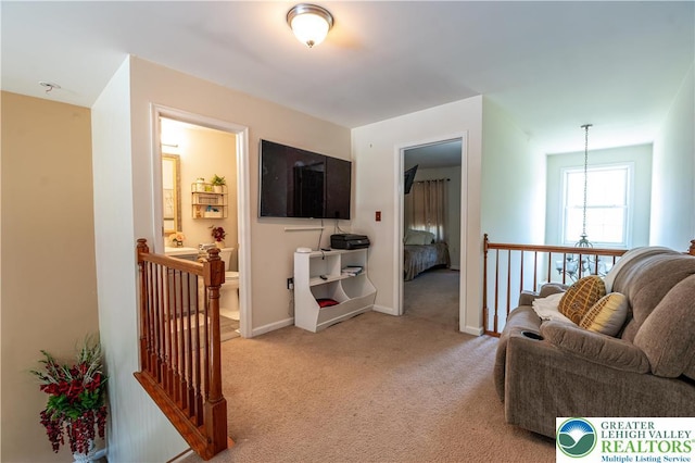 6 Westridge Ct, Middle Smithfield Twp, PA 18302 - living room with light colored carpet and baseboards