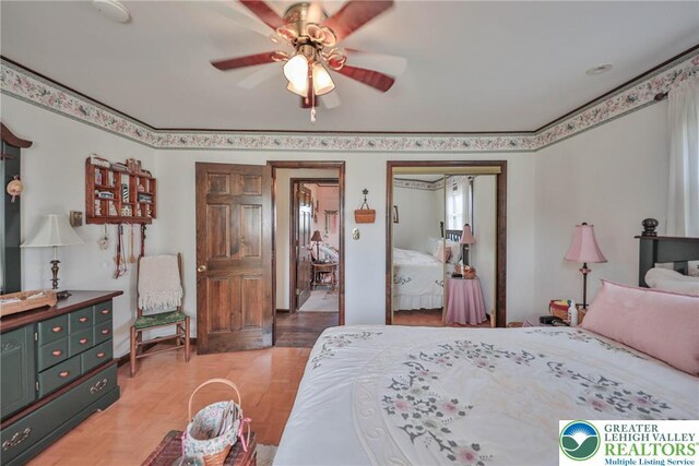 70 Faust N Rd, Pa, PA 19507 - bedroom with two closets and ceiling fan