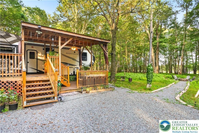 149 Deer Path Ln, Tobyhanna Twp, PA 18346 - view of yard featuring a deck