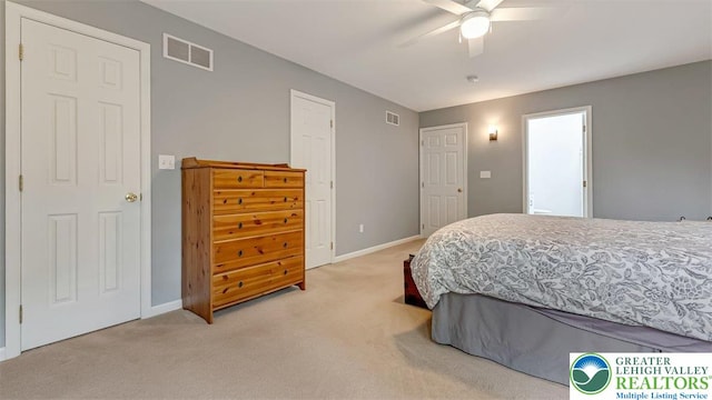 310 Spyglass Hill Rd, Bath Boro, PA 18014 - carpeted bedroom with baseboards and a ceiling fan