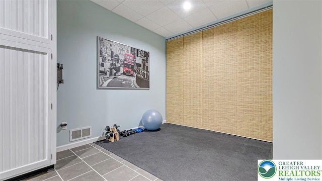310 Spyglass Hill Rd, Bath Boro, PA 18014 - exercise area featuring tile patterned flooring
