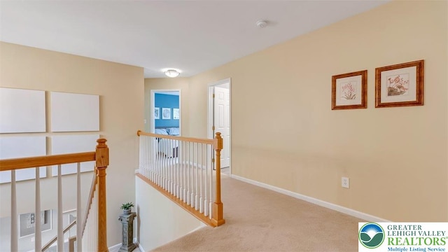 310 Spyglass Hill Rd, Bath Boro, PA 18014 - hallway with an upstairs landing and carpet