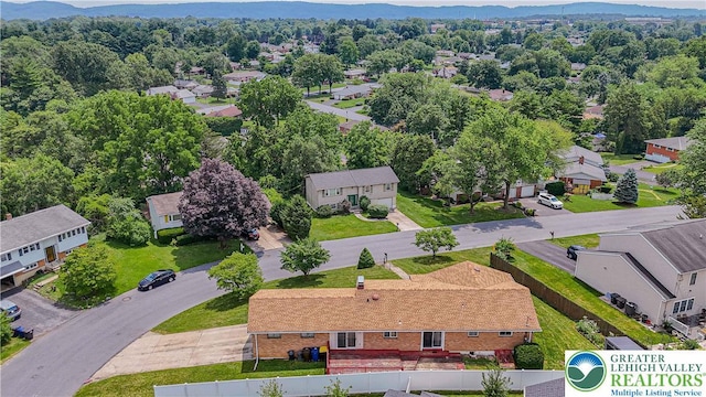 3442 Hickory Cir S, Whitehall Twp, PA 18103 - aerial view of residential area featuring mountains